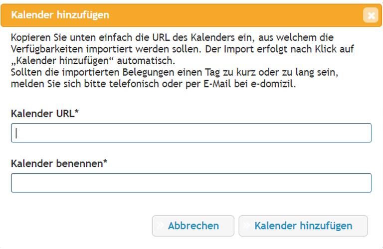 iCal-Links hinzufügen iCal-Links hinzufügen
