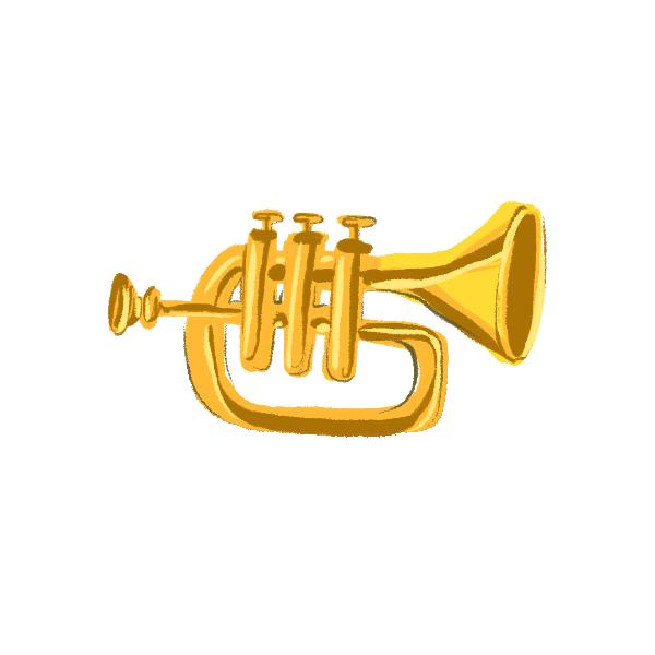 Hand-drawn icon of a trumpet, representing the Terraza 7 jazz bar