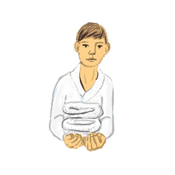 Hand-drawn icon representing the Spa Castle Korean spa from Flushing