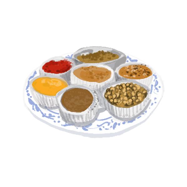 Hand-drawn icon representing Mukti's Kitchen