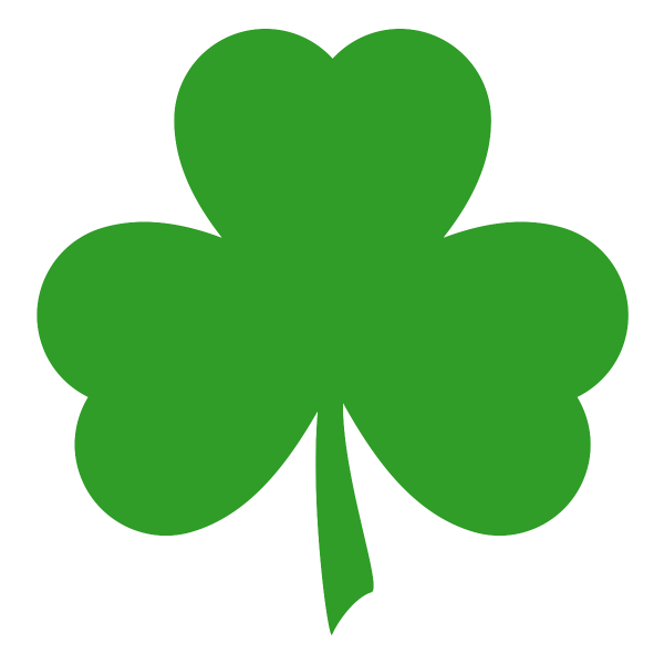 Green icon of a shamrock