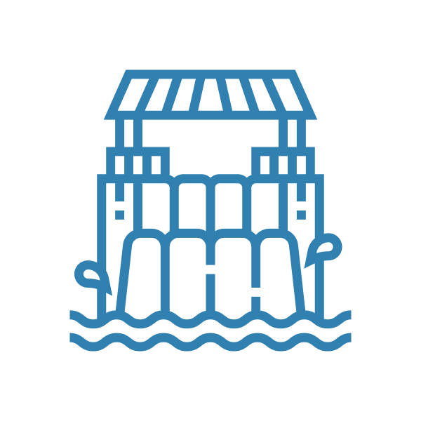 Blue castle icon Blue castle icon
