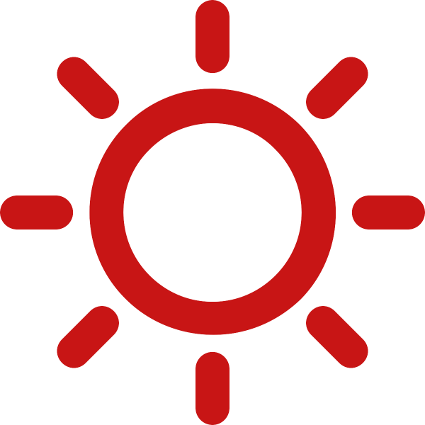 Blue-coloured icon of the sun Blue-coloured icon of the sun
