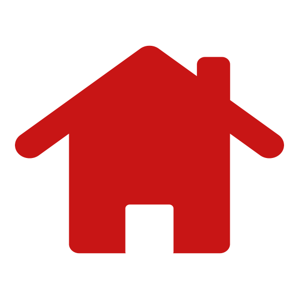 Red icon of a house Red icon of a house