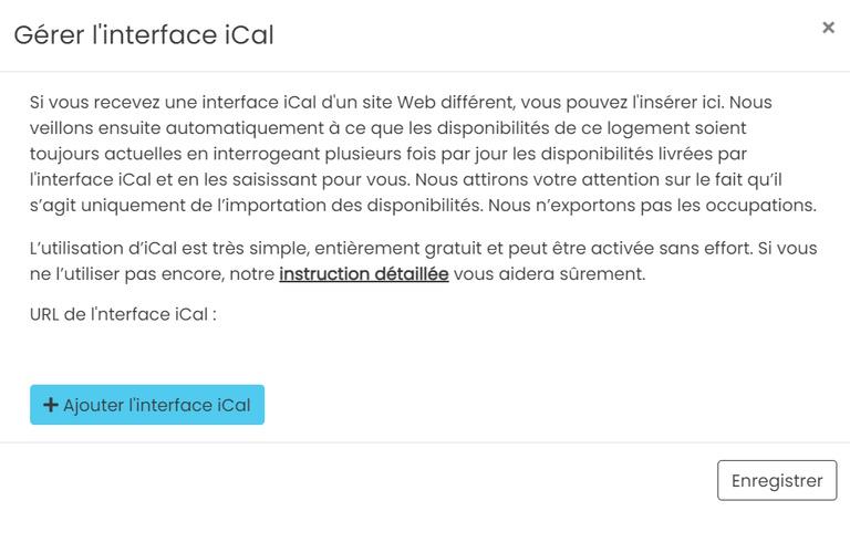 Insérer des liens iCal Insérer des liens iCal