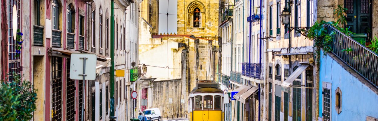 Lisbon Tram and Cityscape