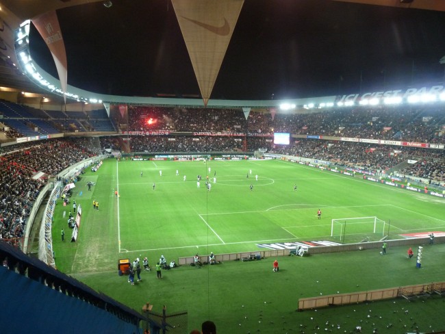 View over Parc de Princes stadium
