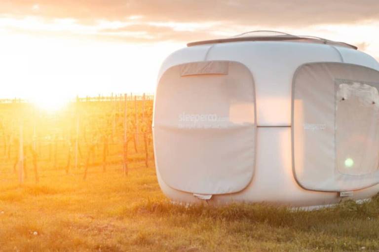 Romantik zwischen Weinreben Cube