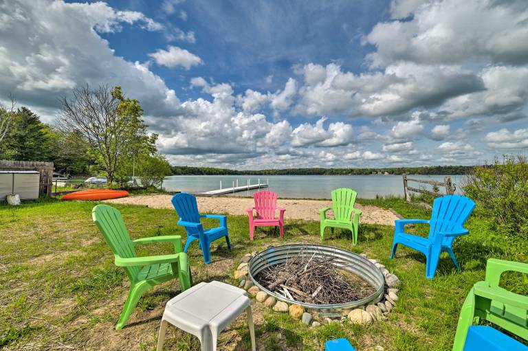 Lakefront Kalkaska Home - Dock, Kayaks & Fire Pit!