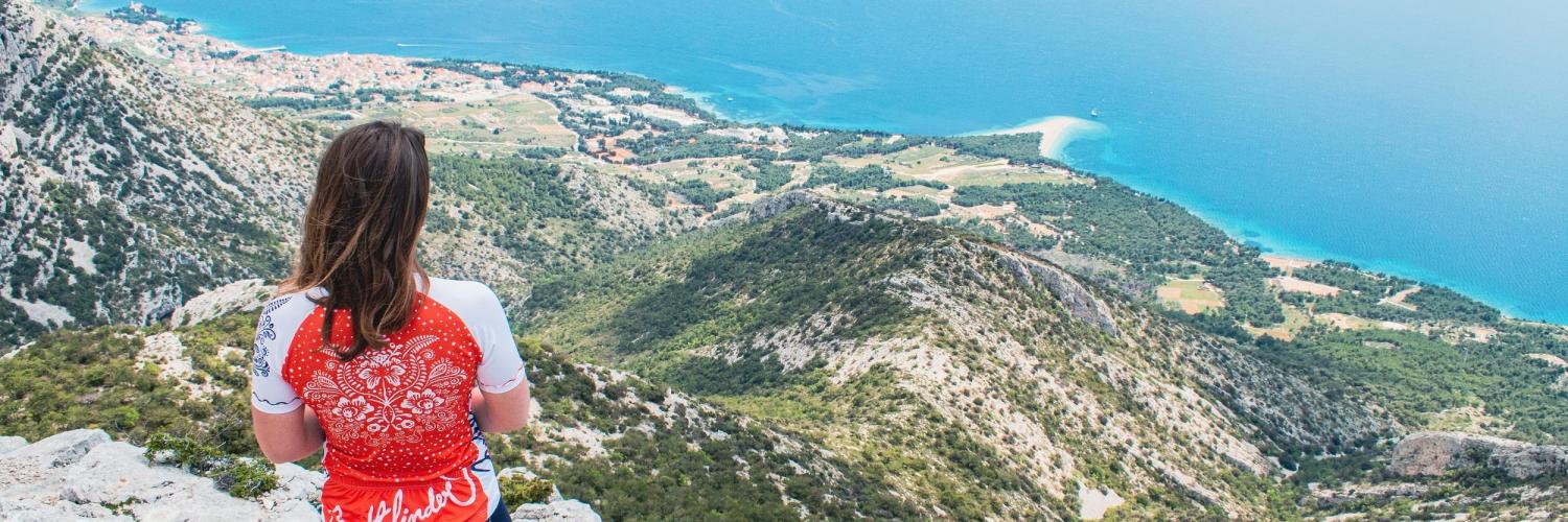Mountain hiking trail to Vidova Gora