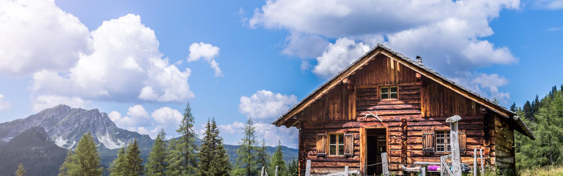 Natural View of a House in Alpen