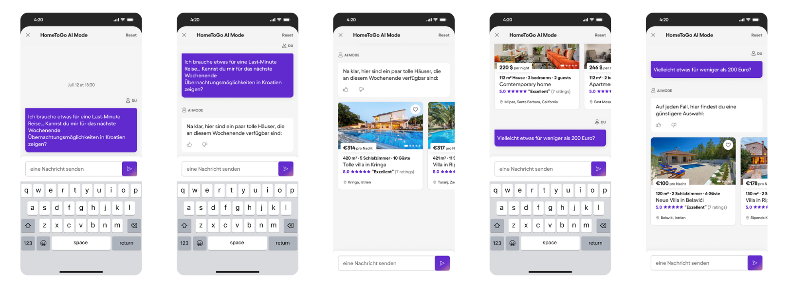 HomeToGo AI Mode