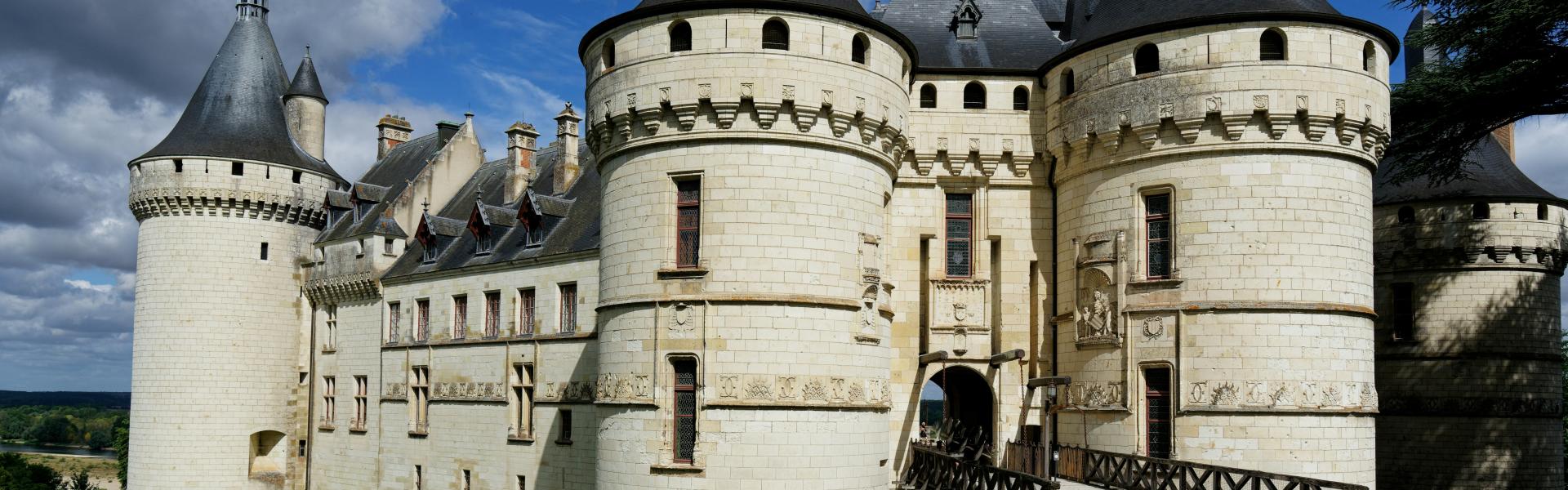 a castle with a walkway leading to it