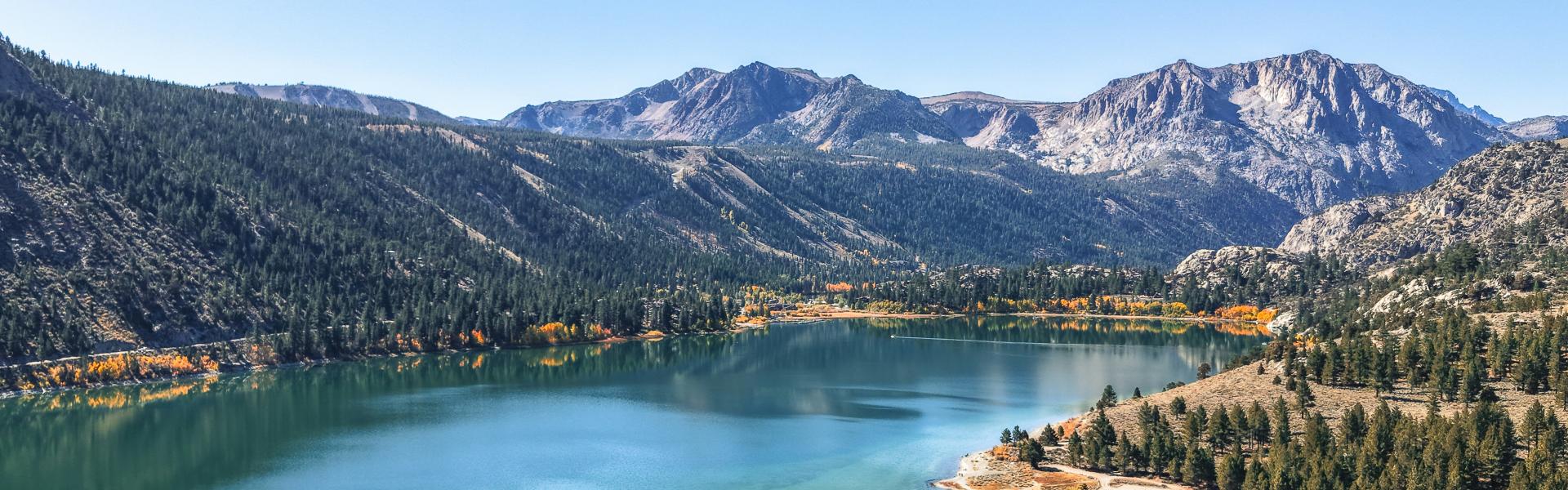 Lake surrounded by hills