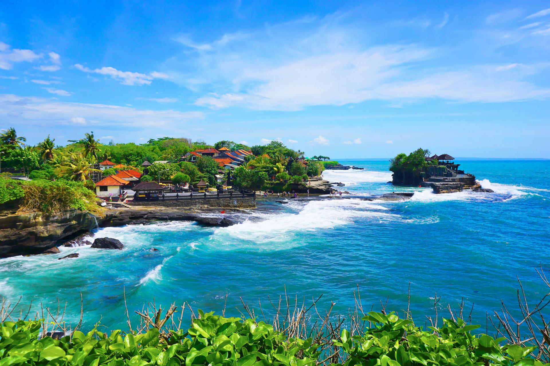 Blick auf die Küste von Bali