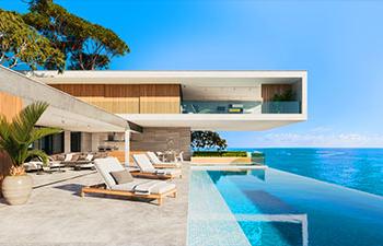 Haus in modernem Design mit Pool 