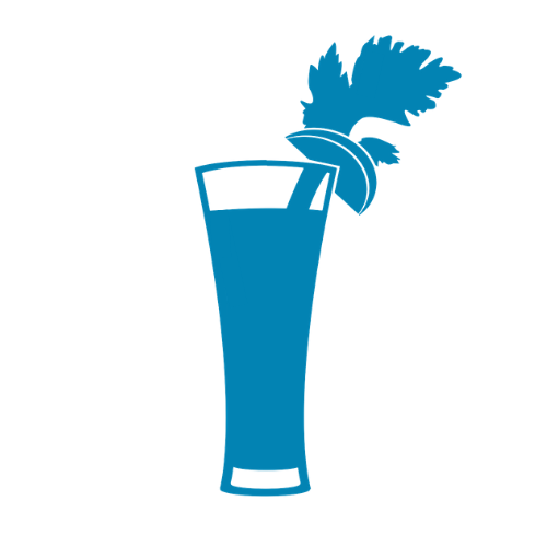 Blue-colored icon of Caesar cocktail