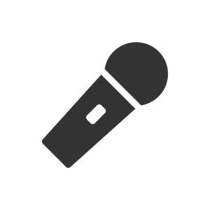 gray microphone icon