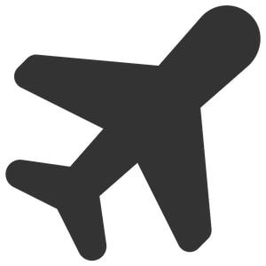 gray airplane icon