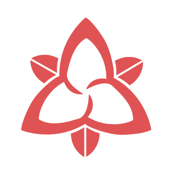 Ontario Trillium Icon, in the colour red