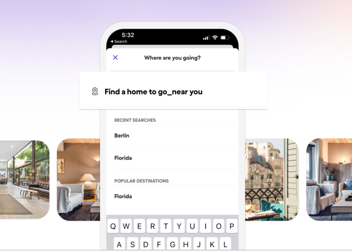 Image of HomeToGo find accommodations near you feature
