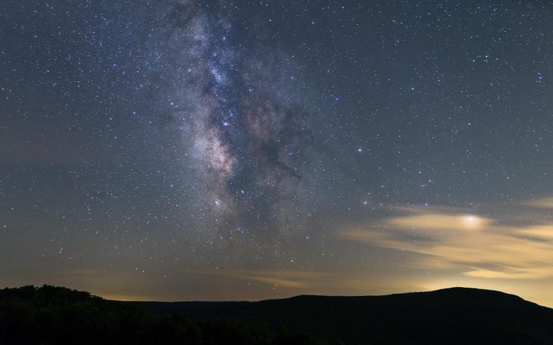 View of Milky Way in Sky Meadows State Park
