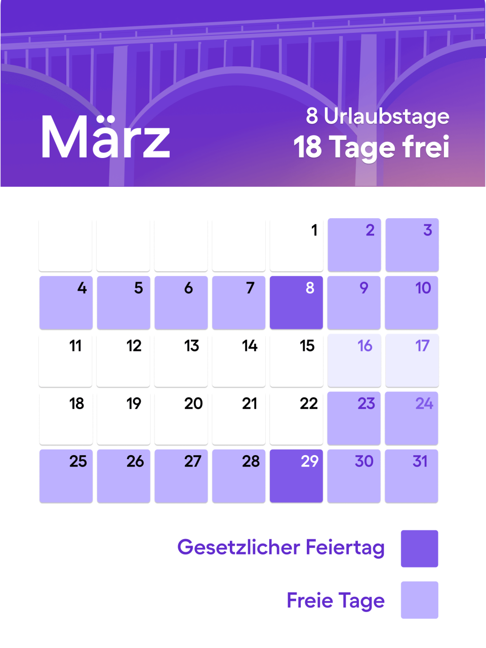 Brückentage im März 2024