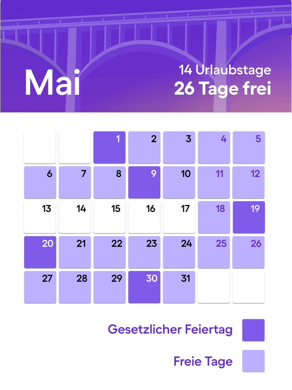 Brückentage im Mai 2024