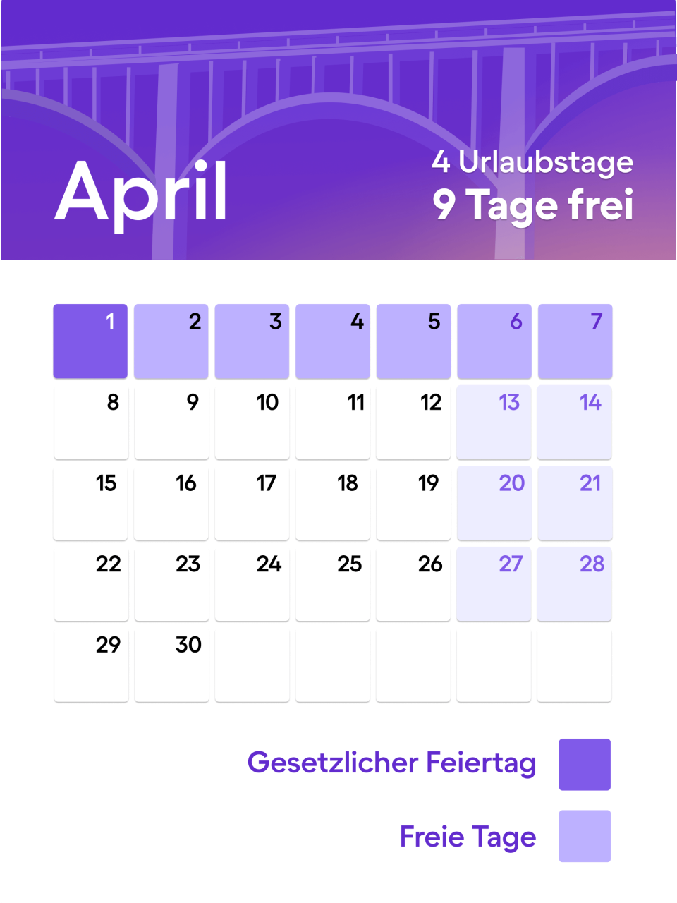 Brückentage im April 2024