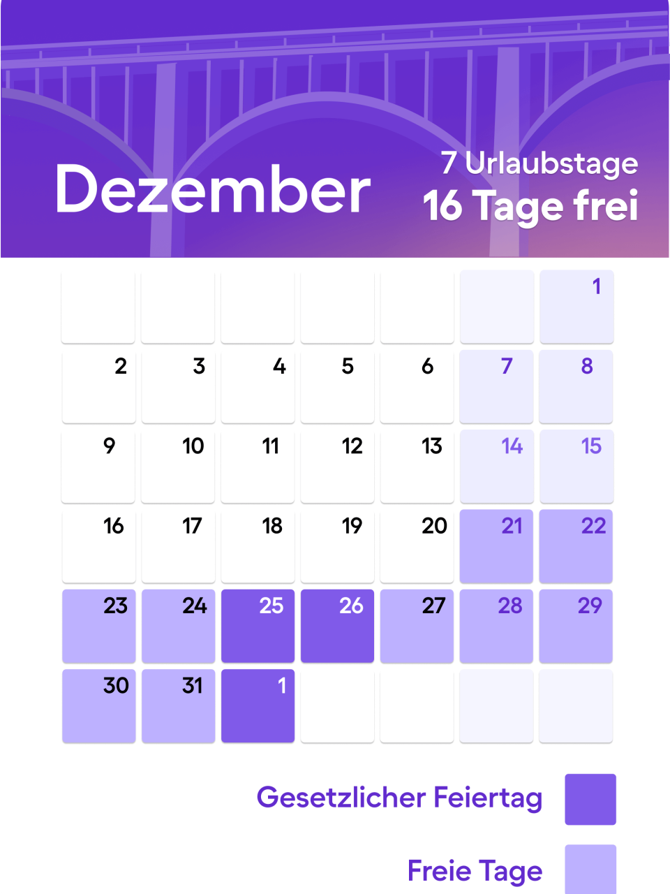 Brückentage im Dezember 2024