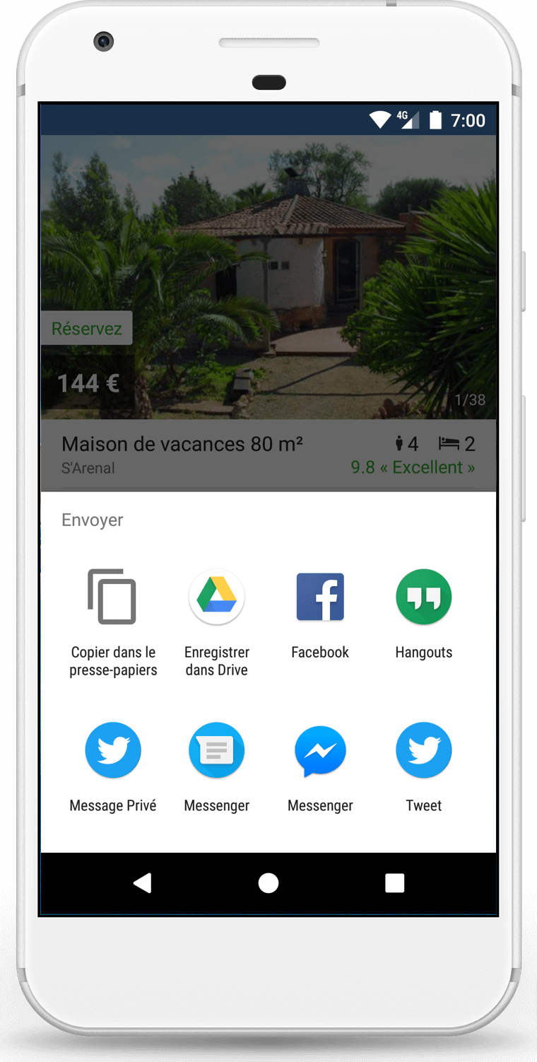 Application mobile HomeToGo HomeToGo Locations de vacances