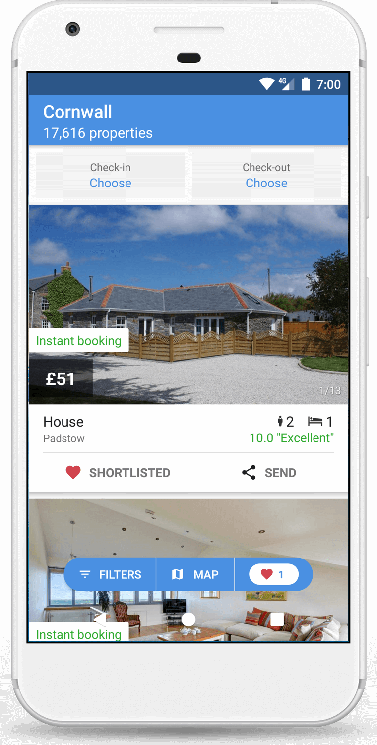 The HomeToGo App HomeToGo Affordable holiday rentals