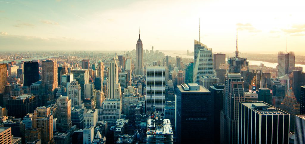 Uitzicht op Manhattan met het Empire State Building