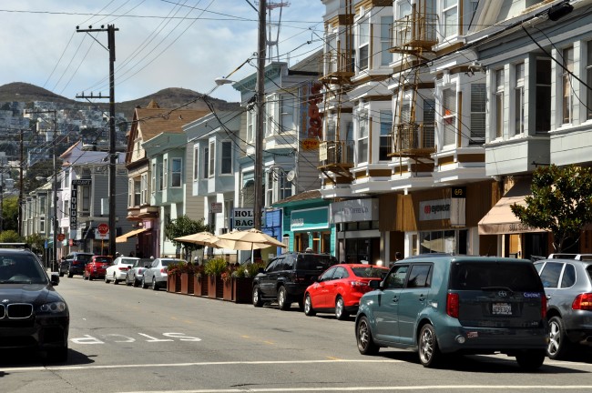 Streetscape in Noe Valley San Francisco