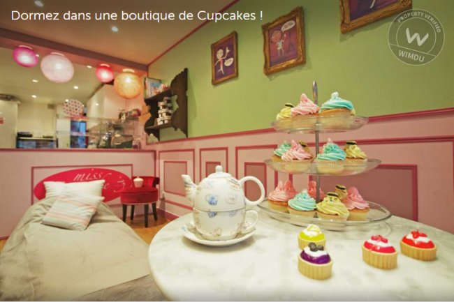 Dormez dans une boutique de Cupcakes     Appartement   Paris