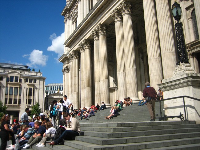 The steps of St Pauls Cathedral