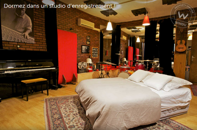 Dormez dans un studio d’enregistrement