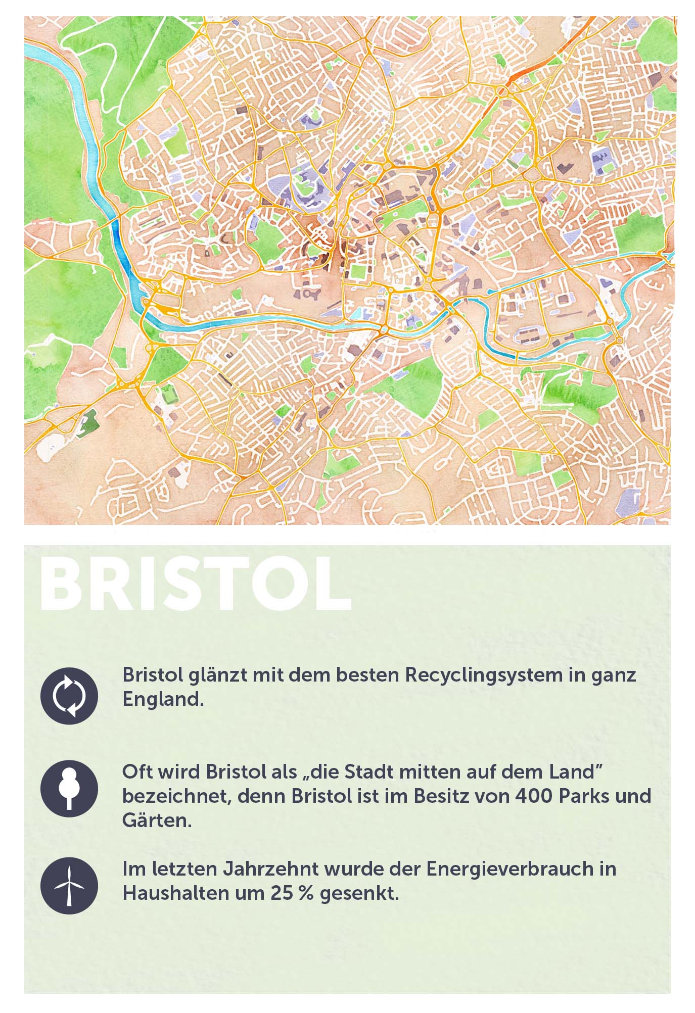 Bristol grüne Stadt in Europa