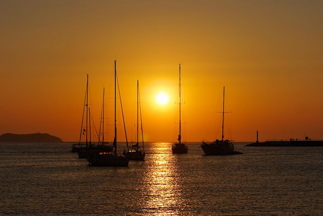 Puesta de sol en Ibiza
