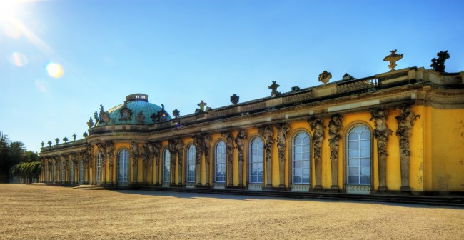 View of Schloss Sanssouci in Potsdam