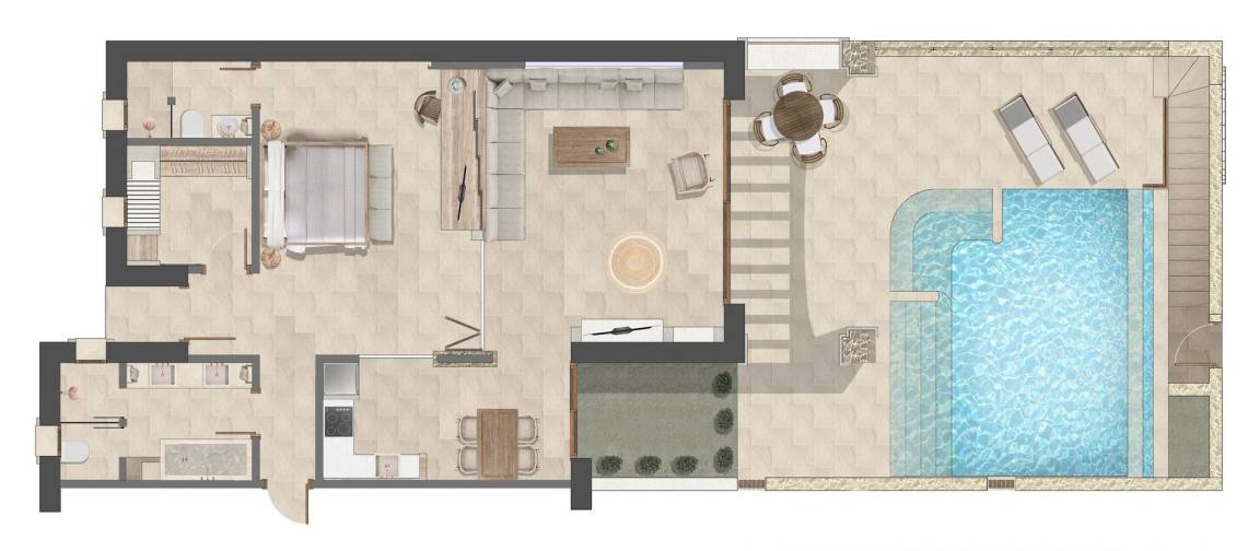 115 M² Villa ∙ 1 Chambre ∙ 3 Personnes - Zante