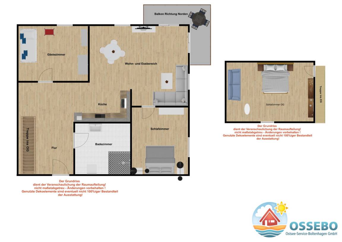 70 m² Ferienwohnung ∙ 4 Schlafzimmer ∙ 5 Gäste – Bild 23