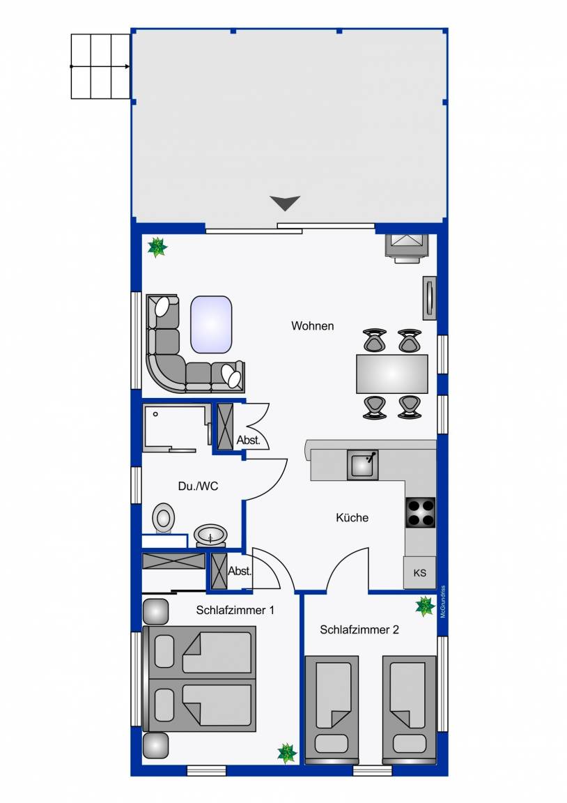 40 m² Ferienhaus ∙ 2 Schlafzimmer ∙ 4 Gäste – Bild 16