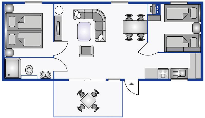40 m² Ferienhaus ∙ 2 Schlafzimmer ∙ 4 Gäste – Bild 15