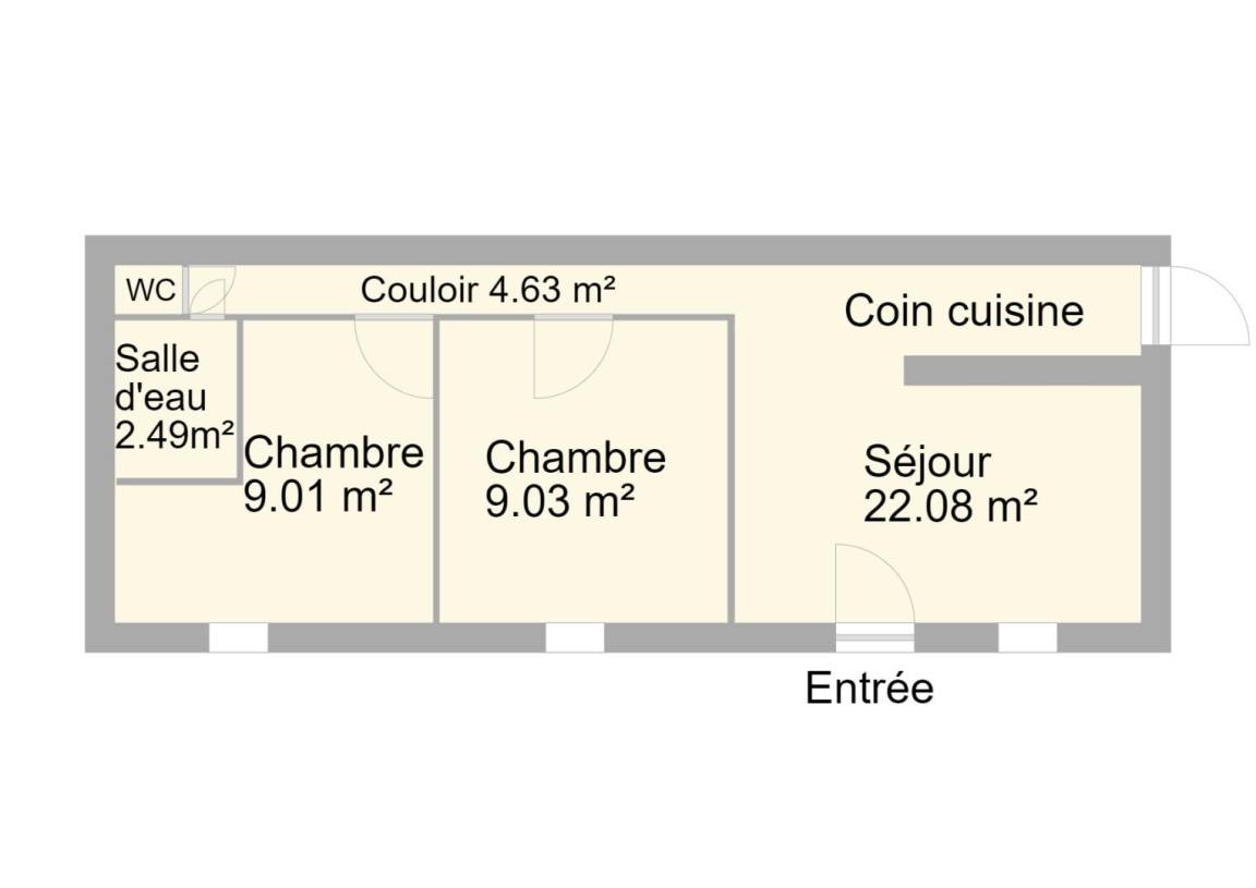 50 m² Gîte ∙ 2 Schlafzimmer ∙ 4 Gäste – Bild 18