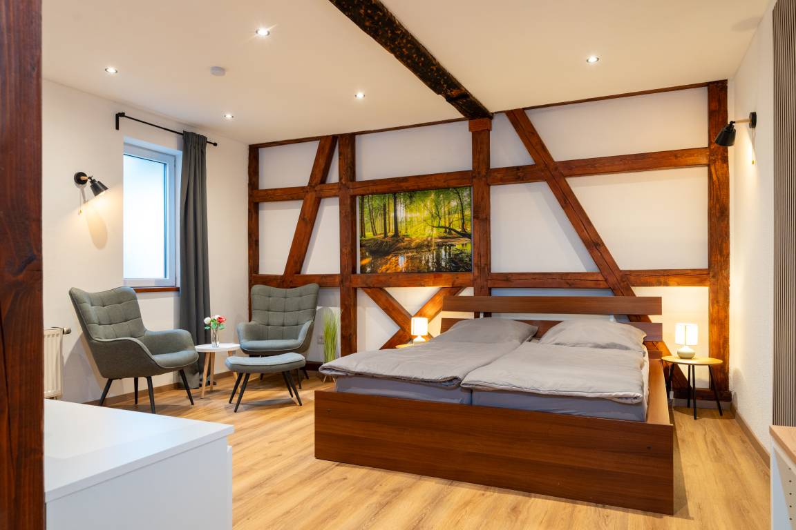 45 M² Ferienwohnung ∙ 1 Schlafzimmer ∙ 2 Gäste - Bad Tabarz