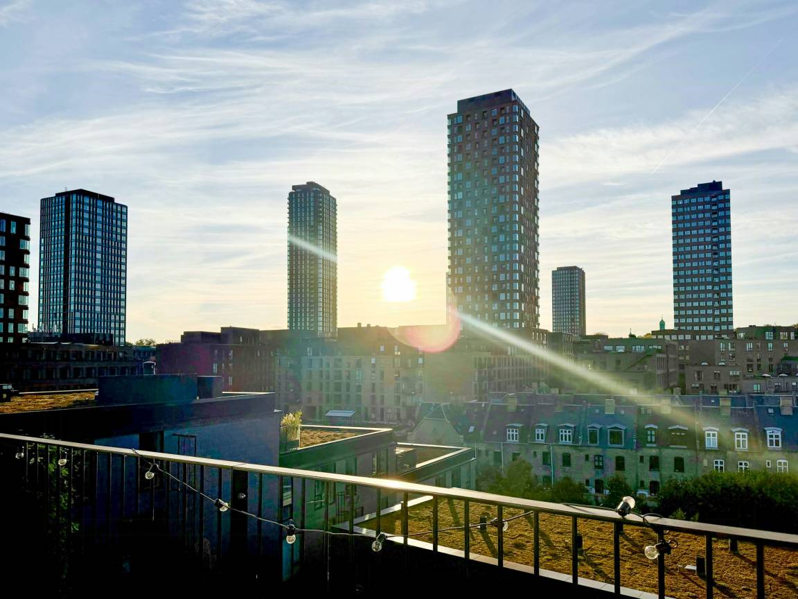 Penthouse med skyline-udsigt over Carlsbergbyen