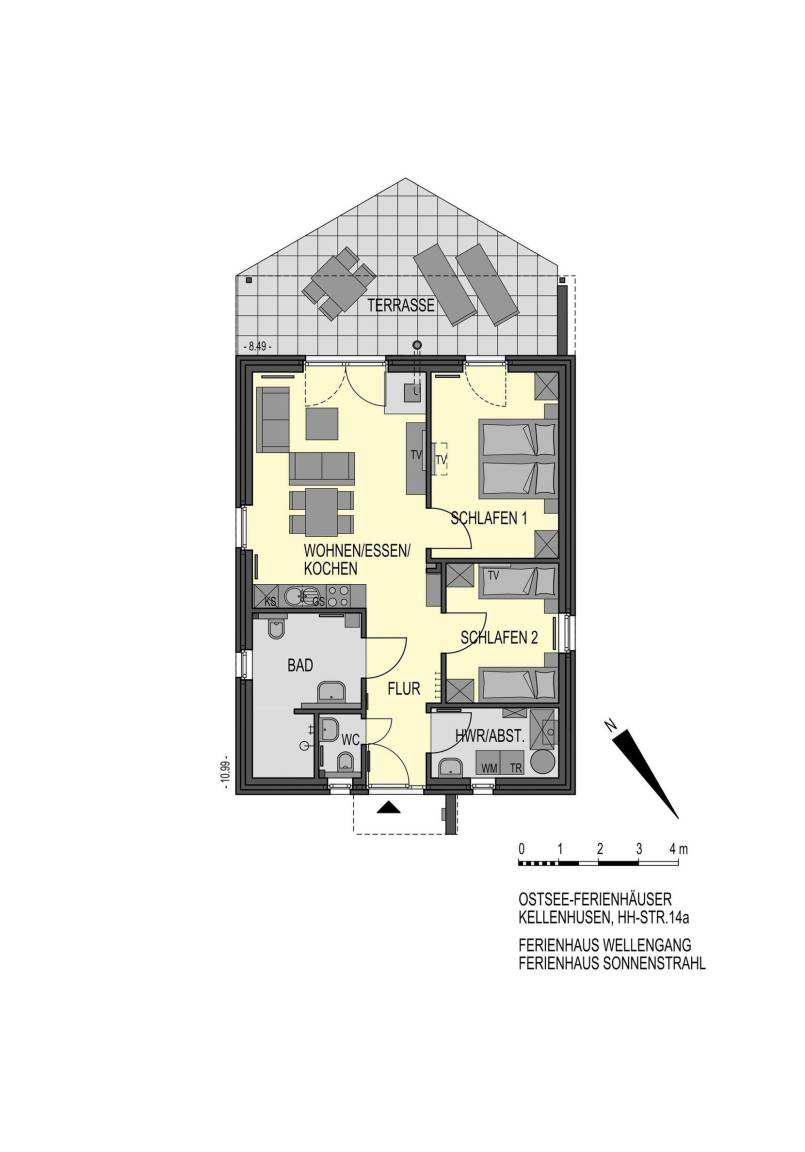 68 m² Ferienhaus ∙ 2 Schlafzimmer ∙ 4 Gäste – Bild 37