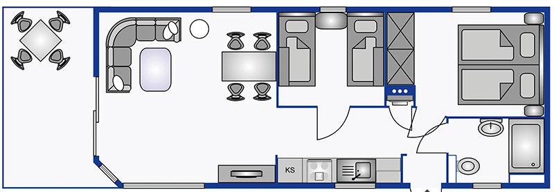 40 m² Ferienhaus ∙ 2 Schlafzimmer ∙ 4 Gäste – Bild 22
