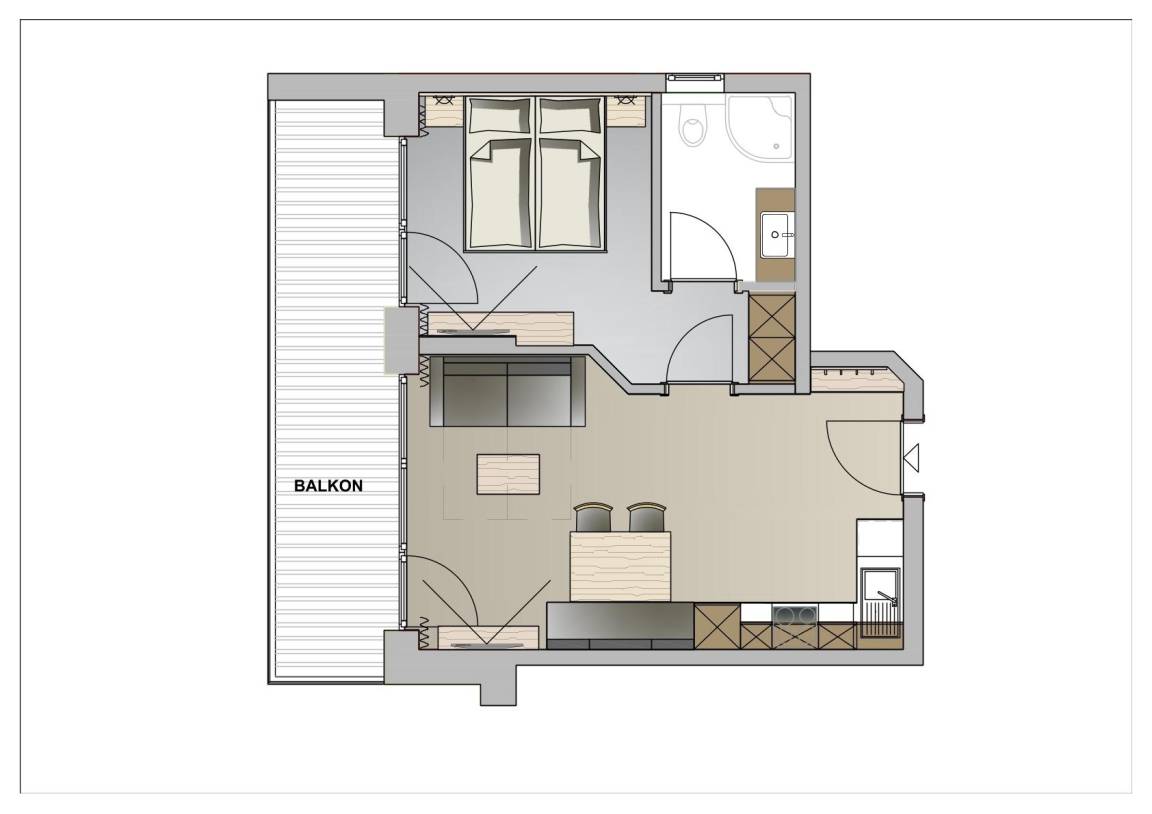 39 M² Apartment ∙ 1 Bedroom ∙ 4 Guests - Soelden